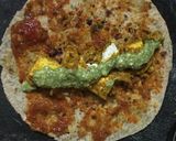 A picture of step 9 of Paneer tikka roll.