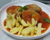 Foto del paso 7 de la receta: Chayotas rebozadas en salsa de tomate casera