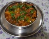 A picture of step 9 of Vidarbha special Nagpuri style Wanga batata Saoji masala bhaji.