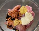 A picture of step 1 of Japanese Karaage (Fried Chicken).