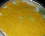 A picture of step 5 of Tri color dhokla.