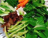 Hình bước làm 2 của món Miến hoa đậu biếc