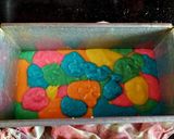 A picture of step 4 of Semolina Rainbow Cake.
