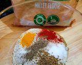 A picture of step 2 of Bajra Methi Chilla or Millet Pancake.