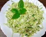 A picture of step 2 of Young cabbage salad with cucumber.