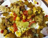 A picture of step 5 of Chicken with veggies salad #GA 4 #week 5.
