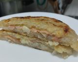 Foto del paso 8 de la receta: Arepa🫓de maíz🌽peto con relleno🥓hawaiano🧀🍍🥯