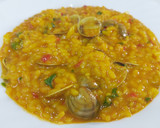 Foto del paso 1 de la receta: Arroz caldoso con gambas y almejas