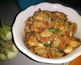 Foto langkah ke 6 dari resep Sambal Terong Mix ikan Pari Khas Sasak.
