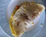 A picture of step 7 of One Pan Tortilla Egg, Ham & Cheese Wrap 🍳🧀🍖.