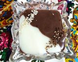 عکس مرحله 1 از دستور فرنی آرد گندم دورنگ
