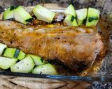 Foto del paso 3 de la receta Tira de churrasco de cerdo a la miel con calabacín