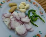 A picture of step 1 of Matar Paneer.