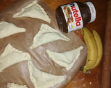 Banános nutellás háromszög recept fázis 1 fotója