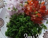 A picture of step 3 of Quinoa Tabbouleh.