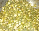 A picture of step 7 of Lady finger or bhindi.
