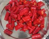 A picture of step 1 of Lal Mirch 🌶️ Ka Kutta.