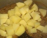 A picture of step 3 of Qeema Alo.