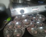 A picture of step 3 of #Microwave Idli # Sambhar #Green chatney.