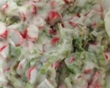 Gambar langkah 2 resipi Sandwich Telur Crabstick.