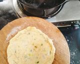 A picture of step 6 of GLuten Free SORGHUM Flour Garlic Roti (jowar flour garlic Roti).