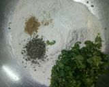 A picture of step 3 of Matar Masala Mathri.