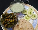 A picture of step 3 of Green sabzis (Bhindi).