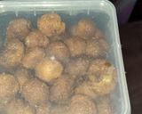 A picture of step 1 of Gullisuwa(milk ball).