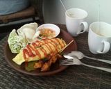 Foto langkah ke 6 dari resep Omurice Mercon.