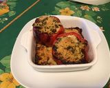 Une image de l'étape 6 de Poivrons farcis bœuf champignons au parmesan.