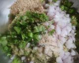 A picture of step 2 of Matki sprouts pakoda.