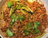 รูปขั้นตอนการทำที่ 3 ของ หมูสับผัดไข่เค็ม คีโต