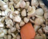 A picture of step 2 of Achari Mushroom.