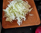 A picture of step 1 of Cabbage,apple, sesame yoghurt slaw.