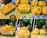 A picture of step 3 of No Bake Eggless No Gelatin No Agar agar Three Layer Mango Cheesecake.
