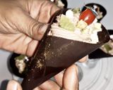 A picture of step 4 of Soft Chocolates Filing Cones.