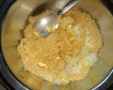 A picture of step 1 of Achari sattu paratha.