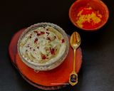 A picture of step 3 of Thandai Shrikhand.