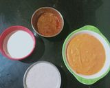 A picture of step 1 of Shahi paneer.