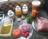 A picture of step 1 of Minced Meat n Egg#Theme Challenge.