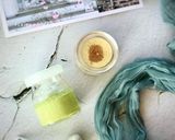 Hình bước làm 1 của món Bánh flan phô mai vị quế-trà xanh