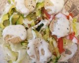 Hình bước làm 1 của món Salad Chả Gà (eat clean)