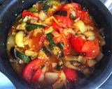 Cukkinis-padlizsános lecsó tojásban megforgatva recept fázis 8 fotója