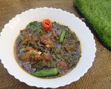 A picture of step 6 of Palak gosht/mutton spinach.