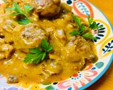 A picture of step 6 of Meatballs in Creamy Sauce with Porcini Mushrooms.