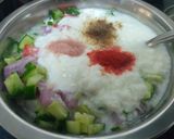 A picture of step 3 of Mixed Veg Raita.
