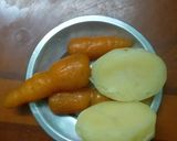 A picture of step 1 of Carrot Kurkure.