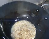 A picture of step 1 of Karivepaku karam podi curry leaves powder Andhra style.