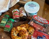 A picture of step 1 of 15 mins High Protein Pizza Bagel.