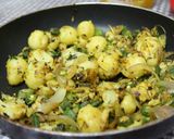 A picture of step 4 of Aloo Bhindi-quick and easy (Potatoes & Ladies Finger in North Indian style).